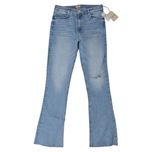 MOTHER The Runaway Fray Jeans Skinny Flare Distressed Unlimited Edition 33 NWT